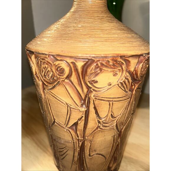 MCM Fratelli Fanciullacci Italian Ceramic Pottery Carved Female Form 13.25” Vase - Picture 12 of 16
